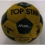 Norwich City F C football signed by the players circa 1980's including Chris Woods, Greg Downs and