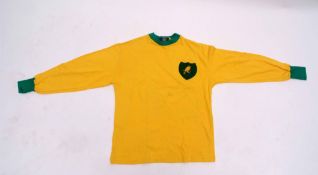 Norwich City F C replica shirt, signed by the players at a 1999 reunion including Ron Ashman, Ken