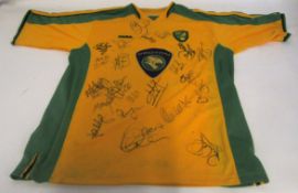 Norwich City F C "Proton" shirt, signed by various players including Gary Holt, Darren Huckerby