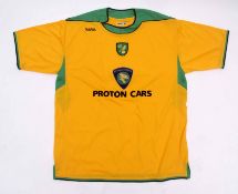 Norwich City F C "Proton" home shirt