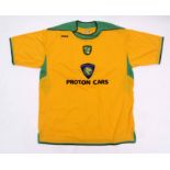 Norwich City F C "Proton" home shirt