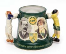 Norwich City F C limited edition tankard celebrating Centenary 1902-2002 by Great Yarmouth