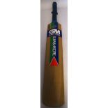 GUNN & MOORE cricket bat, signed including Paul Johnson, Daniel Pennell etc