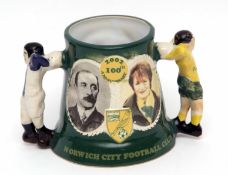 Norwich City F C limited edition tankard celebrating Centenary 1902-2002 by Great Yarmouth