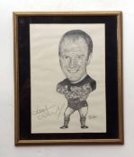 John A Watson signed and dated 1994, pencil drawing, "Bryan Gunn"