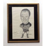 John A Watson signed and dated 1994, pencil drawing, "Bryan Gunn"