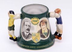 Norwich City F C limited edition tankard celebrating Centenary 1902-2002 by Great Yarmouth