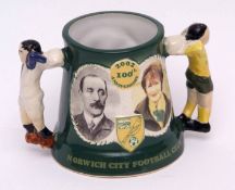 Norwich City F C limited edition tankard celebrating Centenary 1902-2002 by Great Yarmouth