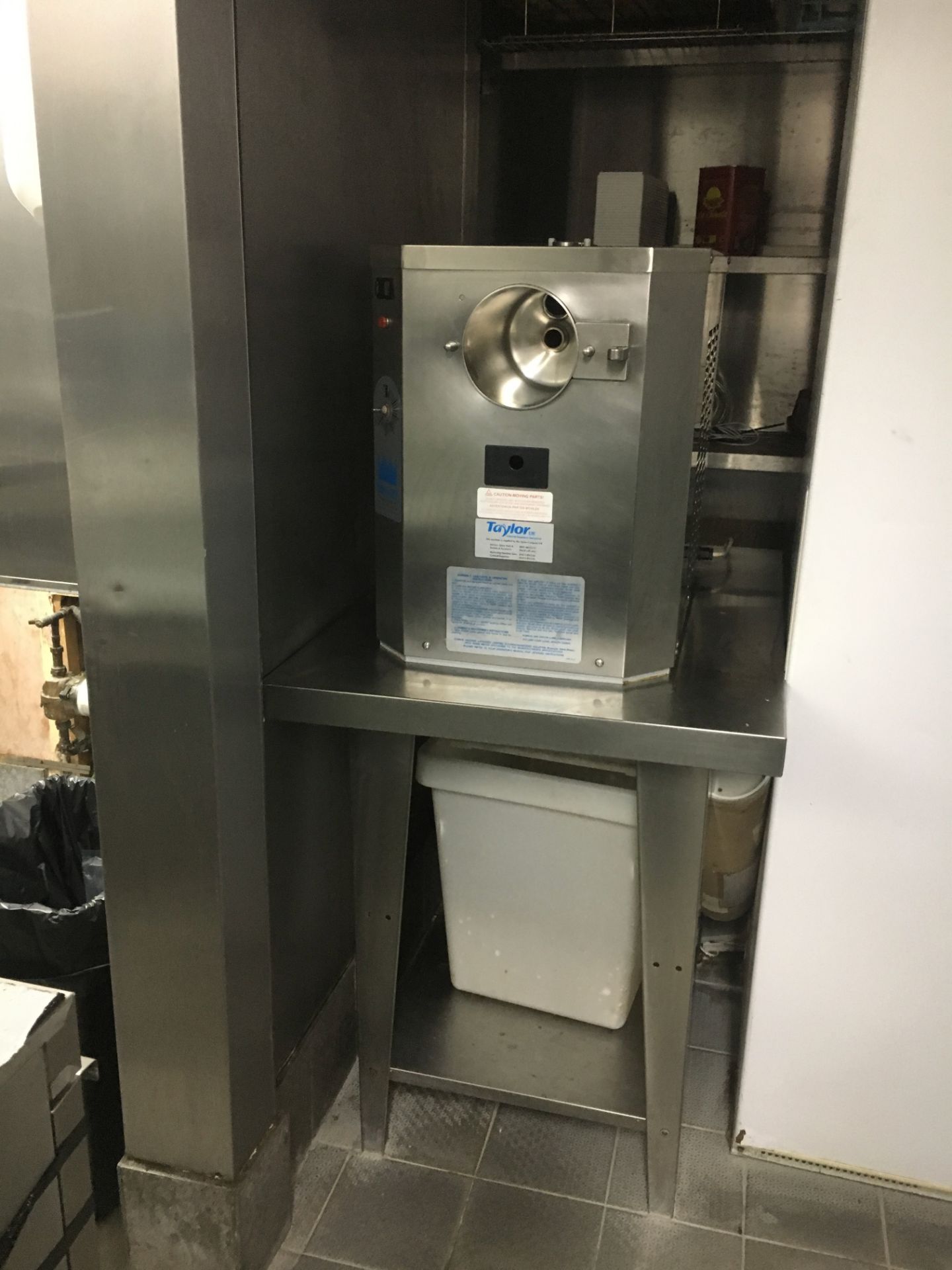 Small stainless steel Table (under Ice Cream Machine)