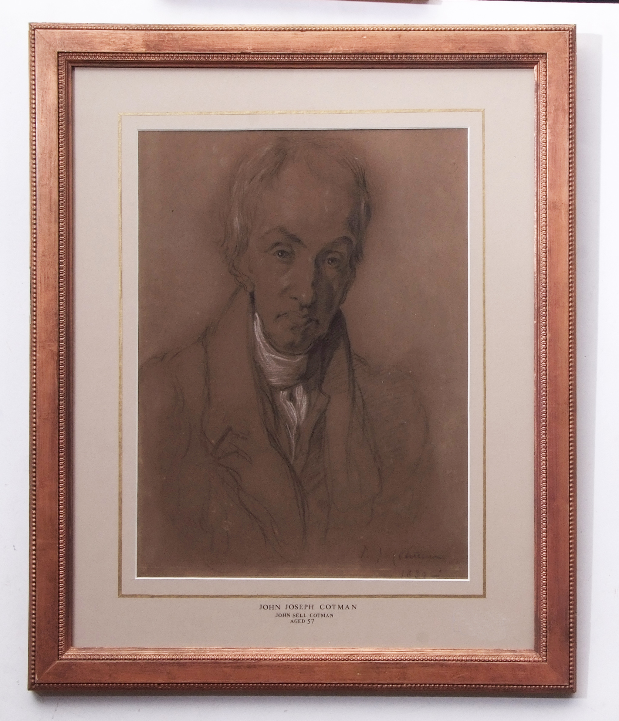 JOHN JOSEPH COTMAN (1814-1878) Portrait of a gentleman, believed to be the artist's father, John - Image 2 of 2