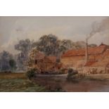 THOMAS LOUND (1802-1861) "Trowse Mill" watercolour 26 x 37cms Provenance: ex-Thirkettle Collection