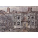 JAMES GEORGE ZOBELL (1791-1879) "Bishop's Palace, Norwich" watercolour, signed and dated 1873 to log