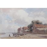 AR ARTHUR GERALD ACKERMANN, RI (1876-1960) "The Quay - Blakeney" watercolour, signed lower left 24 x