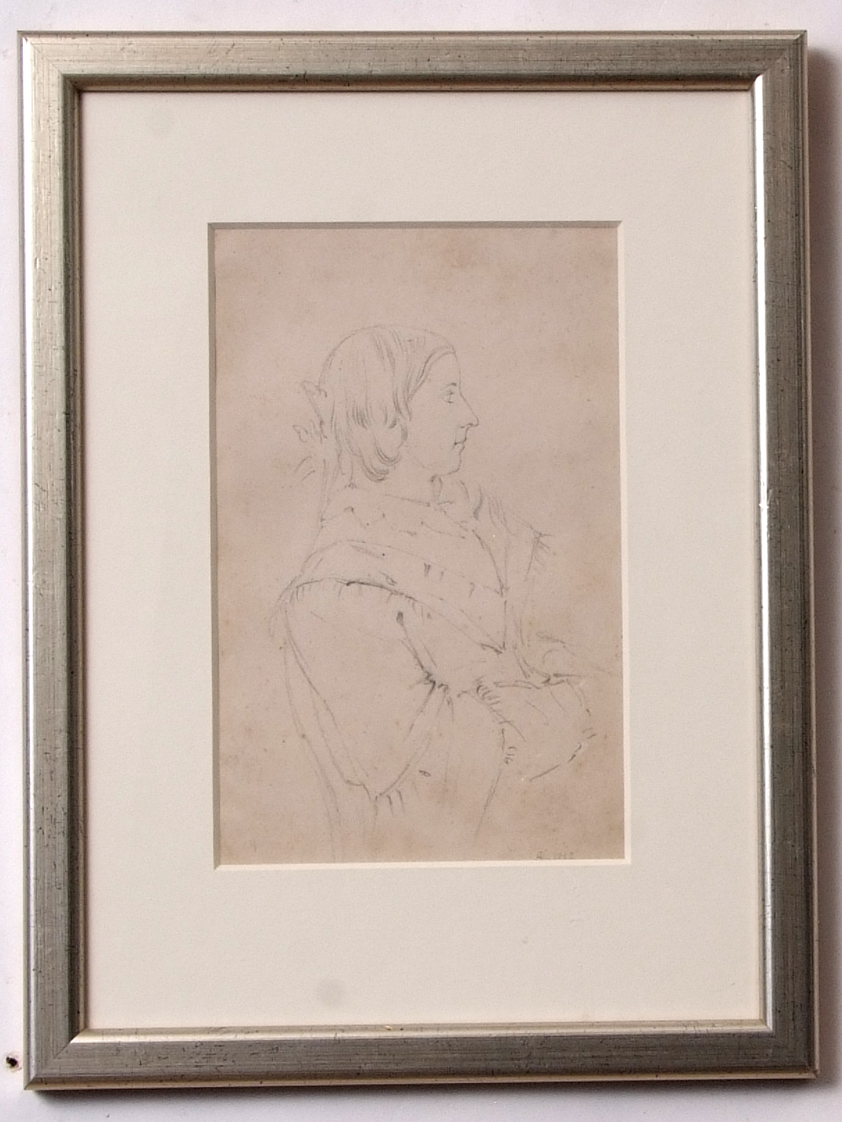 ANTHONY SANDYS (1806-1883) Portrait of a lady, possibly the artist's daughter, Emma pencil - Image 2 of 2