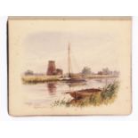 STEPHEN JOHN BATCHELDER (1849-1932) "St Benet's, River Bure, Norfolk" watercolour, signed, dated