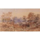 CHARLES HARMONY HARRISON (1842-1902) Wooded landscape watercolour, signed lower left 22 x 37cm