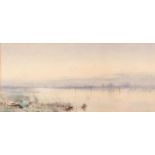 CHARLES HARMONY HARRISON (1842-1902) Norfolk river scene watercolour, signed and dated 1878 lower