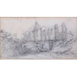 ROBERT LEMAN (1799-1859)"Mundesley Church from the south east, Sept 6 1841" pencil drawing,