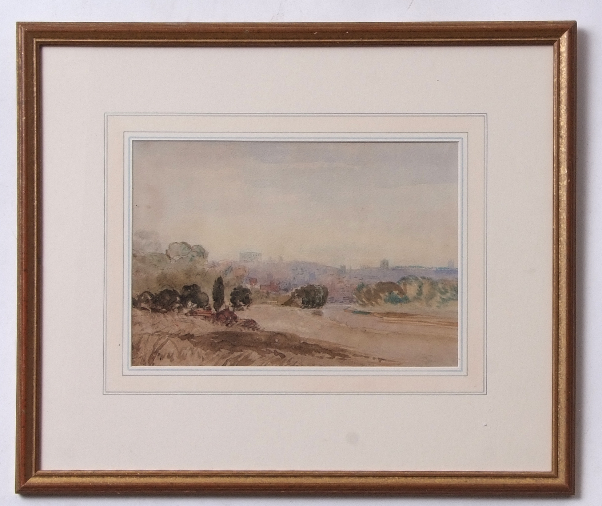 ROBERT LEMAN (1799-1863) Distant view of Norwich watercolour 20 x 30cm Provenance: The Weald - Image 2 of 2