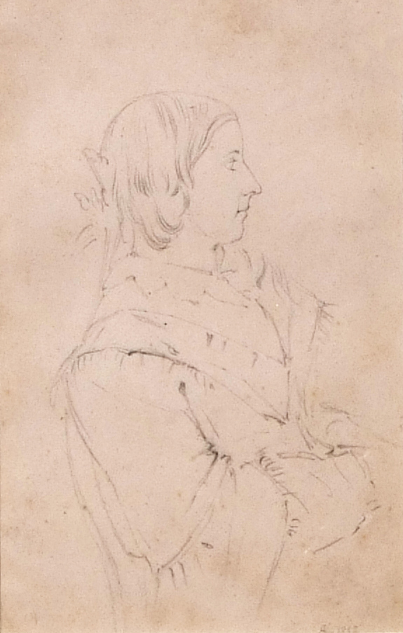 ANTHONY SANDYS (1806-1883) Portrait of a lady, possibly the artist's daughter, Emma pencil