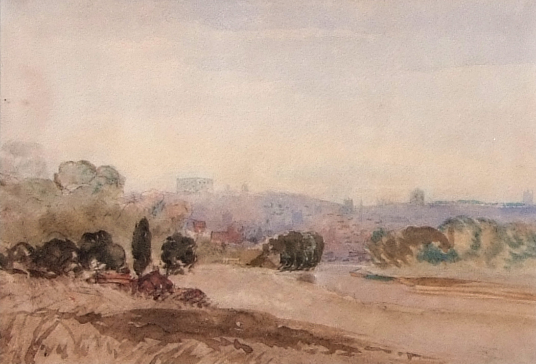 ROBERT LEMAN (1799-1863) Distant view of Norwich watercolour 20 x 30cm Provenance: The Weald