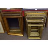 Group of ten Victorian and later gilt gesso picture frames, assorted sizes (10)