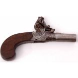 Late 18th/early 19th century flintlock pocket pistol, Hast - Colchester, of typical form with