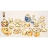 Collection of Royal Worcester and Royal Crown Derby wares, also including some Coalport miniature
