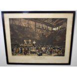 After T Blake, engraved by C Turner, hand coloured engraving, "The Interior of the Fives Court