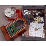 Mixed Lot: various spring driven clock movements, single case (qty)