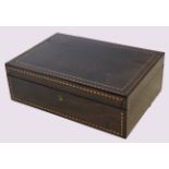 Anglo-Indian hardwood box with fitted interior of compartments etc, circa late 19th/early 20th