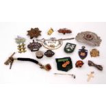 Mixed Lot: RASC cap badge together with a British Legion lapel badge, other assorted speedway etc