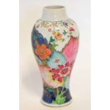 Late 18th/early 19th century Chinese porcelain vase decorated in polychrome with a tobacco leaf