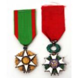 Mixed Lot: French Legion d'Honneur together with a French Agricultural medal of merit, 1885, various