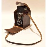 Vintage leather cased Voightlander "Brilliant" camera