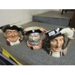 ATHOS CHARACTER JUG TOGETHER WITH A FURTHER FALSTAFF CHARACTER JUG AND MINE HOST CHARACTER JUG (3)