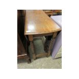 OAK FRAMED DROP LEAF GATE LEG BARLEY TWIST TABLE