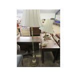 BRASS STANDARD LAMP WITH MATCHING SIDE LAMP (2)