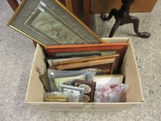 BOX CONTAINING MIXED PICTURES PRINTS ETC