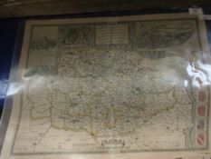 ORIGINAL COLOURED JOHN SPEED MAP OF NORFOLK (UNFRAMED)