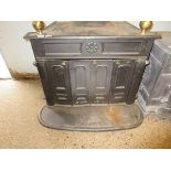 CAST IRON WOOD BURNING STOVE WITH CONCERTINA DOOR FRONT