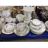 MIXED LOT OF TEA WARES TO INCLUDE FRUIT DECORATED CHINA ROYAL DOULTON ETUDE PART TEA WARES ETC