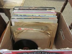 BOX CONTAINING MIXED VINYL RECORDS