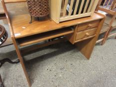 PINE FRAMED DESK WITH TWO DRAWERS WITH PULL OUT SLIDE