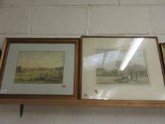 PAUL SMYTH LANDSCAPE SCENE TOGETHER WITH A J WARD LANDSCAPE SCENE (2)