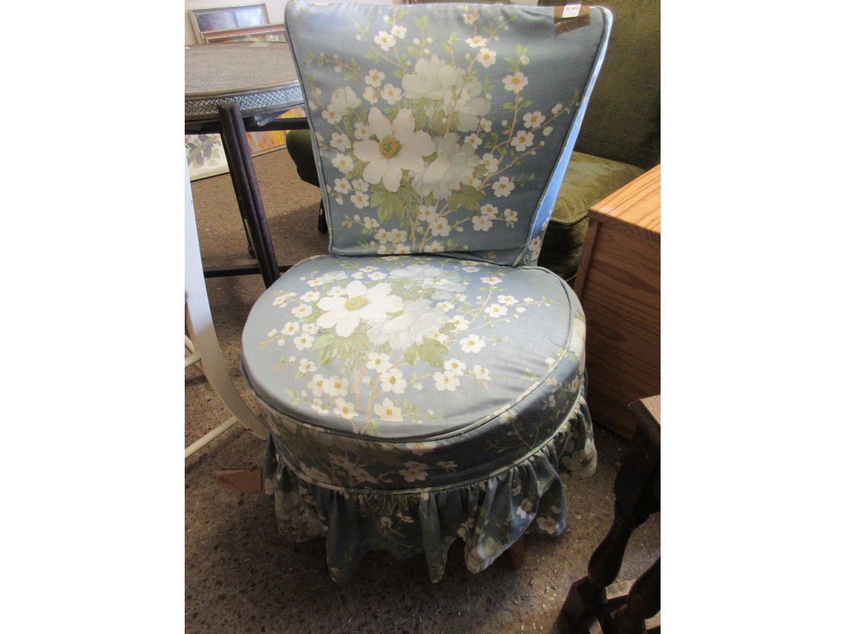 FLORAL UPHOLSTERED BEDROOM CHAIR