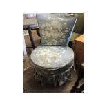 FLORAL UPHOLSTERED BEDROOM CHAIR
