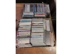 TWO BOXES OF MIXED CDS