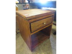 EASTERN HARDWOOD SINGLE DRAWER BEDSIDE CUPBOARD WITH OPEN SHELF