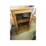 PINE FRAMED SINGLE GLAZED DOOR MUSIC CABINET